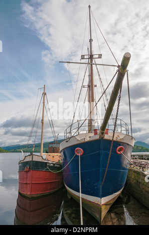 Schottland, Inveraray Maritime Heritage Museum, historische Schiffe Stockfoto