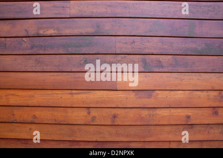 Wände, Teakholz, Teak Holz, gut auf horizontal ausgerichtet werden. Stockfoto