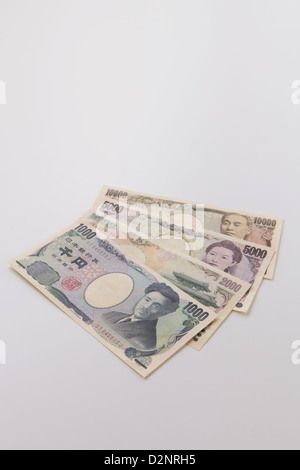 Japanische Yen-Rechnungen Stockfoto