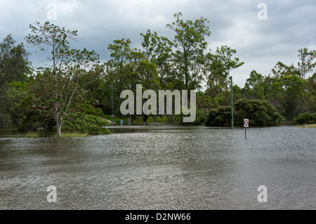 Januar 2013 Logan-Hochwasser in Queensland, Australien Stockfoto