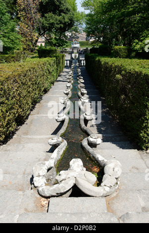 Dieses Bild wurde in der Villa Lante in Bagnaia in der Nähe von Viterbo in der Region Latium, Italien erobert. Stockfoto