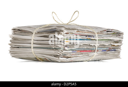 Haufen von Zeitungen Stockfoto