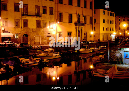 La Venezia Nuova ist das Zentrum der Stadt Livorno Stockfoto