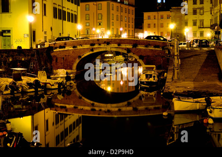 La Venezia Nuova ist das Zentrum der Stadt Livorno Stockfoto