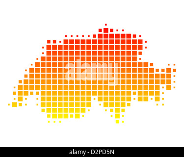 Karte der Schweiz Stockfoto