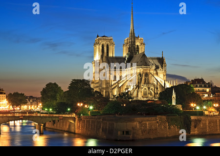 Kathedrale Notre-Dame und Seine, Paris, Frankreich Stockfoto