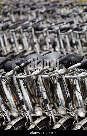 Hallig Hooge, Deutschland, Fahrräder einen Fahrradverleih Stockfoto