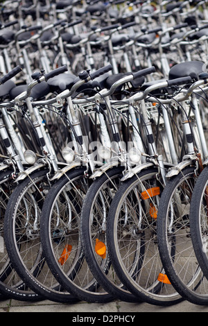 Hallig Hooge, Deutschland, Fahrräder einen Fahrradverleih Stockfoto