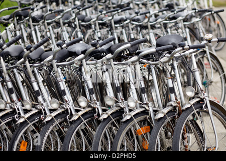 Hallig Hooge, Deutschland, Fahrräder einen Fahrradverleih Stockfoto