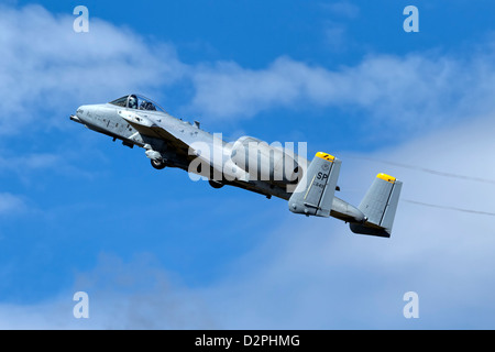 Ein USAF Fairchild Republik A10 Thunderbolt II Warzenschwein Schlachtflugzeug Stockfoto