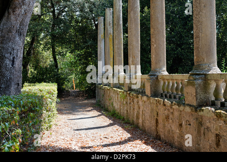 Dieses Bild wurde in der Villa Lante in Bagnaia in der Nähe von Viterbo in der Region Latium, Italien erobert. Stockfoto