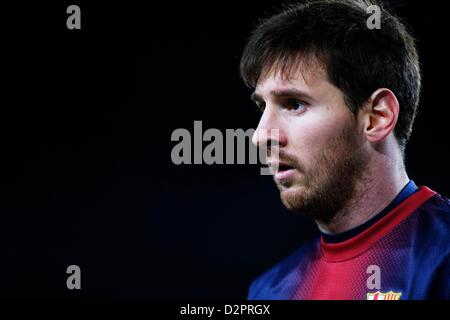 Lionel Messi (Barcelona), 27. Januar 2013 - Fußball / Fußball: Spanisch "Liga Espanola" entsprechen Betweena FC Barcelona 5-1 Osasuna im Camp Nou in Barcelona, Spanien. (Foto von D.Nakashima/AFLO) Stockfoto