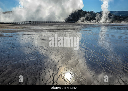 Grand Prismatic Spring im Yellowstone National Park Stockfoto