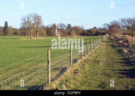 Website der Venta Icenorum Roman Stadt außerhalb Norwich, Norfolk, Großbritannien Stockfoto