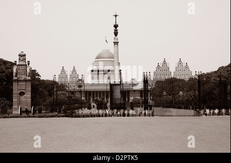 Fassade des ein Regierungsgebäude, Rashtrapati Bhavan, Rajpath, New Delhi, Indien Stockfoto