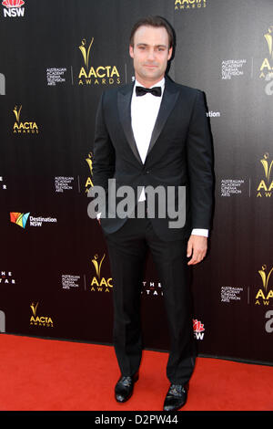 Sydney, Australien. 30. Januar 2013. Die 2nd Australian Academy Kino TV Kunst (AACTA) Awards fand in Sydney bei The Star. Vor der Preisverleihung ging Zeremonie Stars den roten Teppich. Sydney, Australien. 30. Januar 2013. Das Bild zeigt Matthew LeNevez Credit: Richard Milnes / Alamy Live News Stockfoto