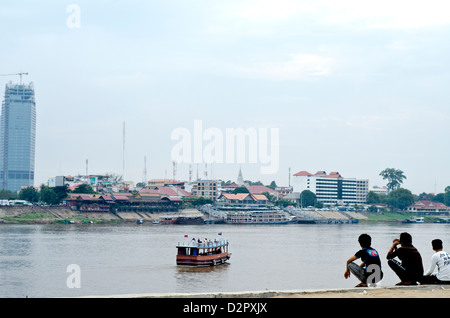 Riverside, Phnom Penh, Kambodscha Stockfoto