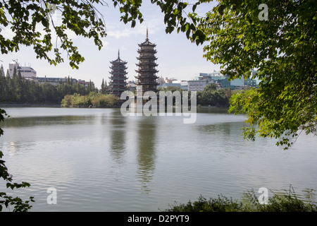 Zwei Pagoden Park, Guilin, Guangxi, China, Asien Stockfoto