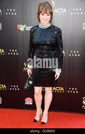 Sydney, Australien. 30. Januar 2013. Die 2nd Australian Academy Kino TV Kunst (AACTA) Awards fand in Sydney bei The Star. Vor der Preisverleihung ging Zeremonie Stars den roten Teppich. Sydney, Australien. 30. Januar 2013. Das Bild zeigt Mandy McElhinney. Bildnachweis: Richard Milnes / Alamy Live News Stockfoto