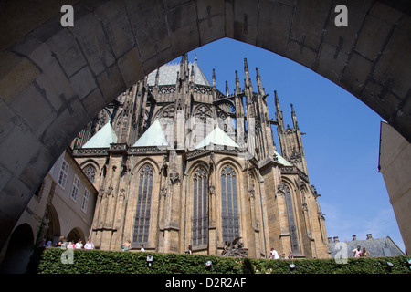 St.-Veits-Dom auf der Prager Burg Stockfoto