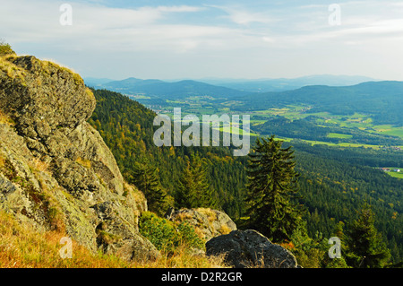 Ansicht des Bayerischen Waldes, in der Nähe von Furth Im Wald, Bayern, Deutschland, Europa Stockfoto