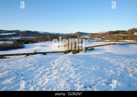 Flotte Valley National Scenic Area im Winterschnee, Dumfries and Galloway, Schottland, Vereinigtes Königreich, Europa Stockfoto