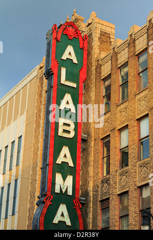 Alabama Theatre am 3rd Street, Birmingham, Alabama, Vereinigte Staaten von Amerika, Nordamerika Stockfoto