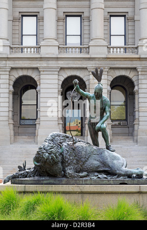 Schließen Ära Statue, State Capitol Building, Denver, Colorado, Vereinigte Staaten von Amerika, Nordamerika Stockfoto