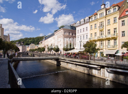 Brücke über die Eger Stockfoto