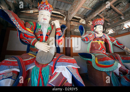 Pohyon buddhistische Tempel (Pohyon-sa), Myohyangsan, Demokratische Volksrepublik Korea (DVRK), Nordkorea, Asien Stockfoto