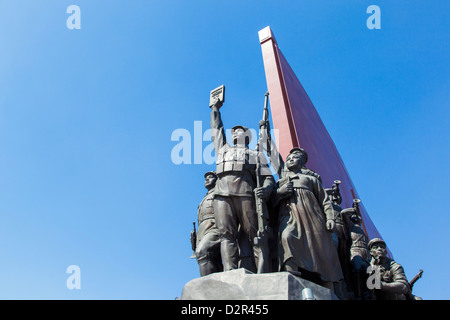 Mansudae Grand Denkmal Darstellung der Anti japanische revolutionären Kampf, Mansudae Assembly Hall, Pyongyang, Nordkorea Stockfoto