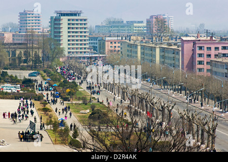 Stadtstraßen, Hamhung, Demokratische Volksrepublik Korea (DVRK), Nordkorea, Asien Stockfoto