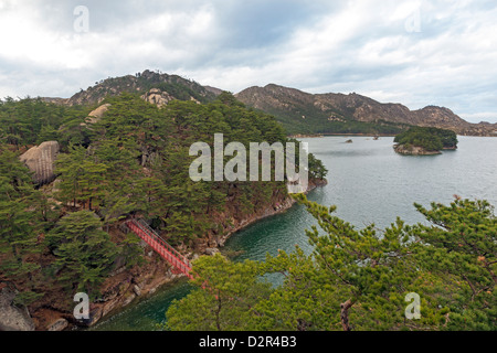 See in Kumgang-Gebirge, Demokratische Volksrepublik Korea (DVRK), Nordkorea, Asien Stockfoto