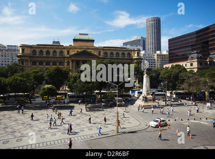 Nationale Bibliothek von Brasilien in Praca Floriano, Centro, Rio De Janeiro, Brasilien, Südamerika Stockfoto