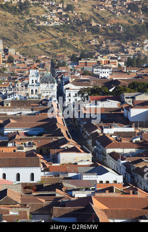 Ansicht von Sucre, UNESCO World Heritage Site, Bolivien, Südamerika Stockfoto