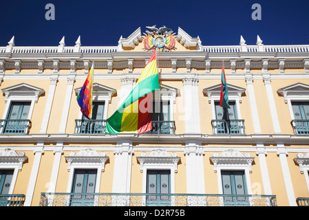 Palacio Presidencial (Präsidentenpalast) im Plaza Pedro Murillo, La Paz, Bolivien, Südamerika Stockfoto