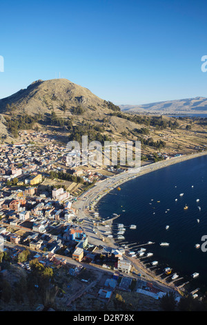 Blick auf Copacabana, Titicacasee, Bolivien, Südamerika Stockfoto