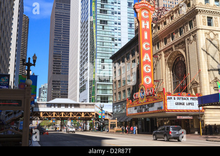 Chicago Theater, State Street, Chicago, Illinois, Vereinigte Staaten von Amerika, Nordamerika Stockfoto