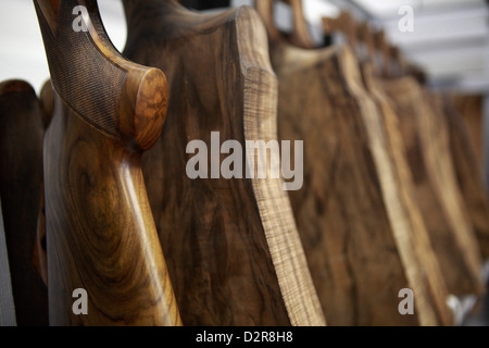 Italienische Handwerkskunst, Gravuren, Pistole, Beretta Schrotflinten, museum Stockfoto