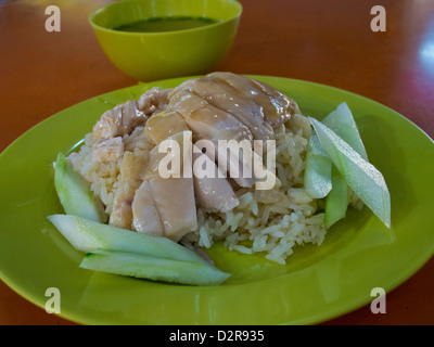 Tian Tian Hainanese Chicken Rice, Singapur Stockfoto