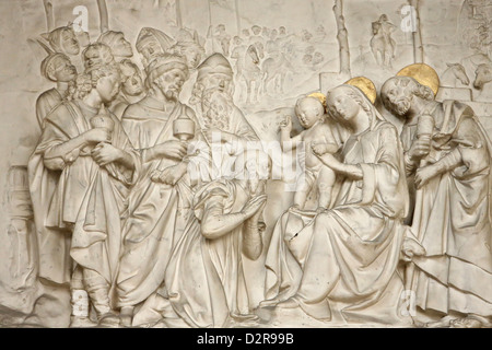 Anbetung der Könige, St. Germain Auxerrois Kirche, Paris, Frankreich, Europa Stockfoto