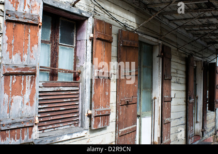 alten kreolischen Architektur, Port Louis, mauritius Stockfoto