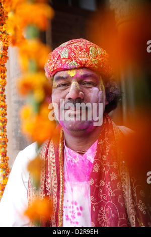 Holi-Fest in Goverdan, Uttar Pradesh, Indien, Asien Stockfoto