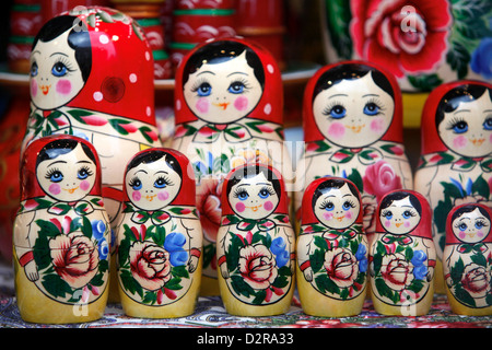 Matroschka (Babuschka) Puppen, St. Petersburg, Russland, Europa Stockfoto