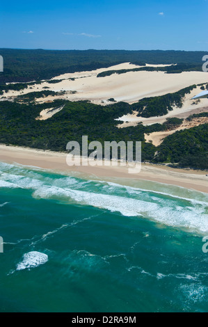 Antenne des Seventy-Five Mile Beach, Fraser Island, UNESCO World Heritage Site, Queensland, Australien, Pacific Stockfoto