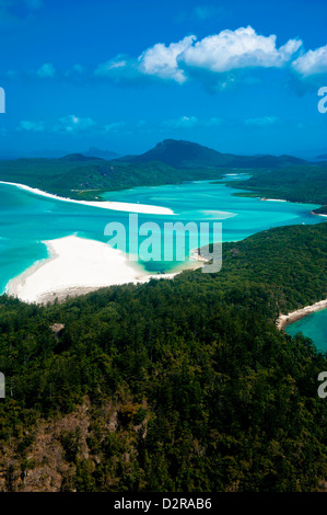 Antenne des Whitehaven im Whit Sonntag Inseln, Queensland, Australien, Pazifik Stockfoto
