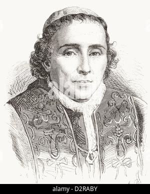 Papst Pius VII., 1742 – 1823 geboren Barnaba Niccolò Maria Luigi Chiaramonti. Italienischer Mönch, Theologe, Bischof und Papst. Stockfoto