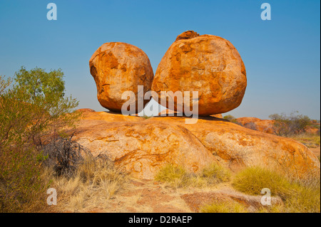 Granitfelsen in des Teufels Murmeln Conservation Reserve, Northern Territory, Australien, Pazifik Stockfoto