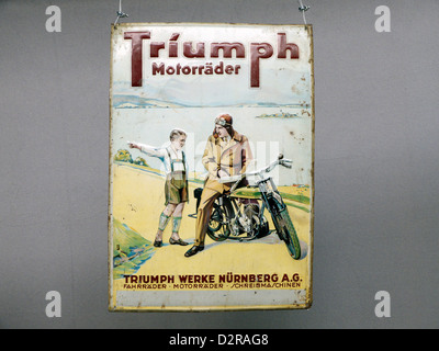 Nostalgische Triumph Motorrad Deutschland Nürnberg Industrie Museum Stockfoto