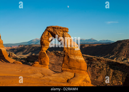 Ansicht der Delicate Arch, Arches-Nationalpark, Utah, Vereinigte Staaten von Amerika, Nordamerika Stockfoto